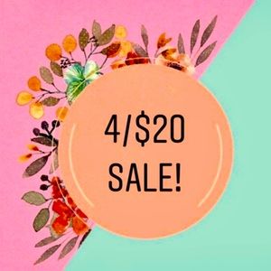 🎉 4 for $20 SALE! 🎉